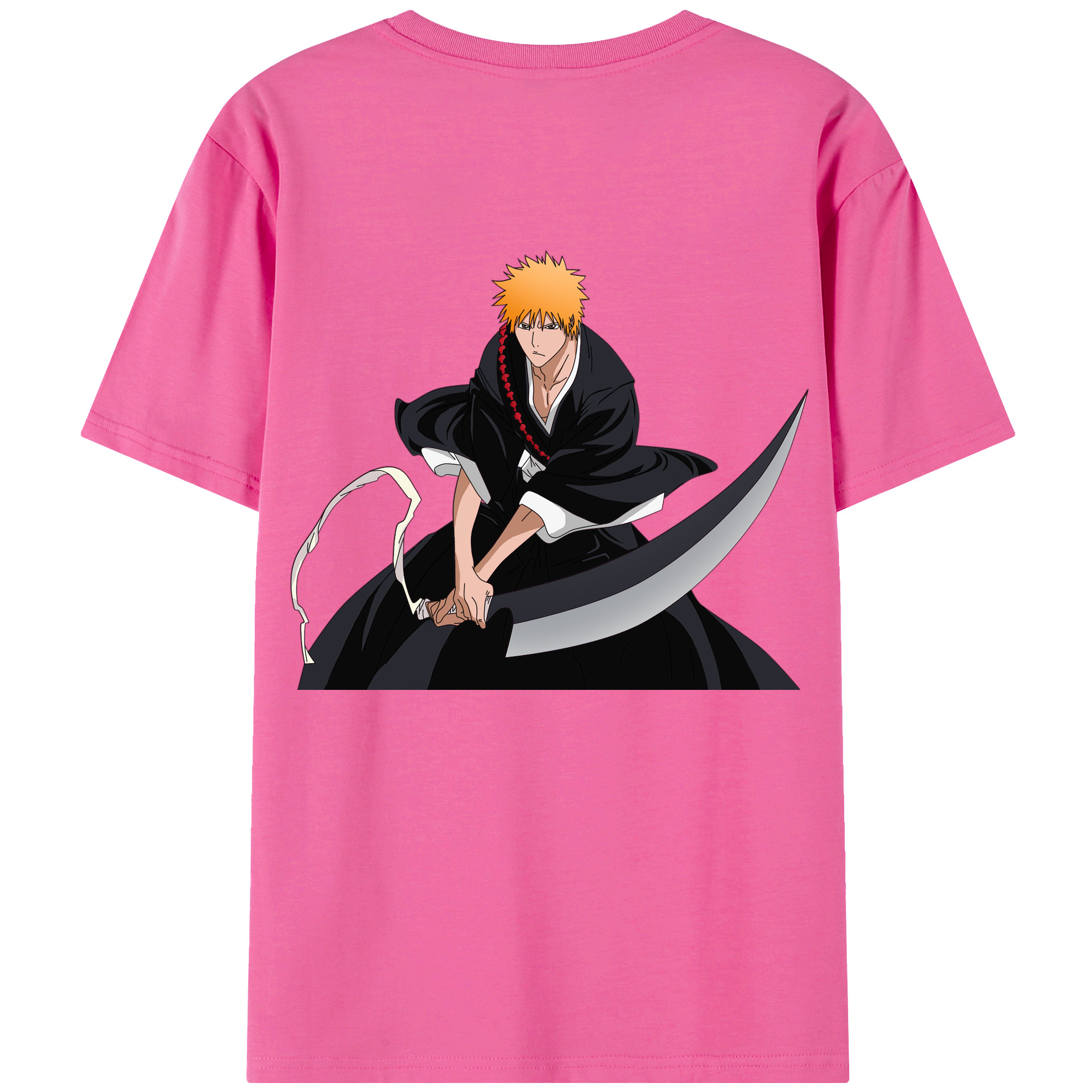 （画像用） ブリーチ 黒崎一護（くろさき いちご）BLEACH Kurosaki Ichigo レディース半袖Tシャツ(バックプリント)